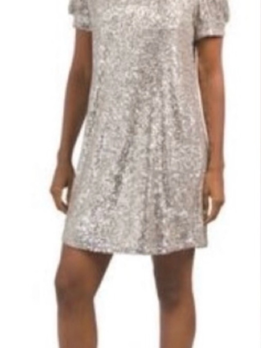 Cable & Gauge silver Sequin Scoop Neck dress